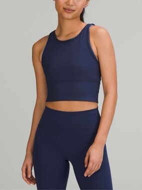 🍋lululemon power pivot ribbed tank top in night sea